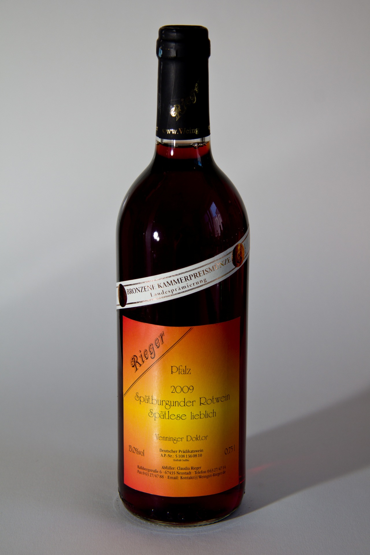 2009er Spätburgunder Rotwein - lieblich